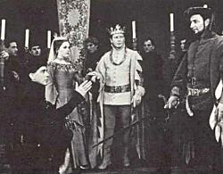 Anne Fielding in <em>Richard II</em>, American Shakespeare Festival, with Richard Basehart